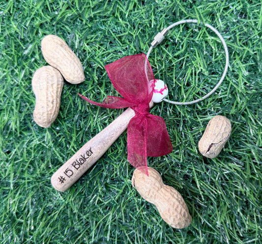 Personalized Bat and Ball Bag Tag / Keychain