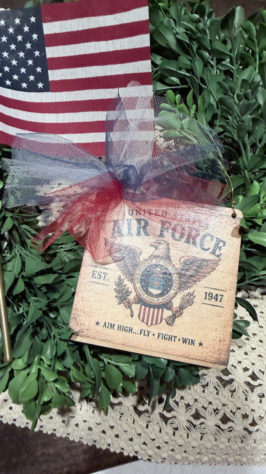 Military Branch Ornaments.