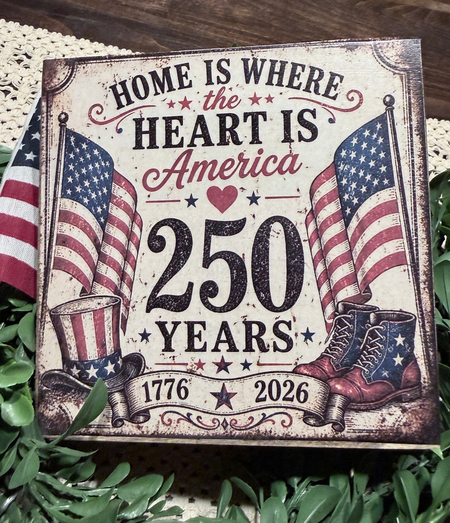Patriotic print signs | Betsy Ross | Nostalgic Americana Kids | 1776 - 2026 | God Bless America | 6” Wood Signs