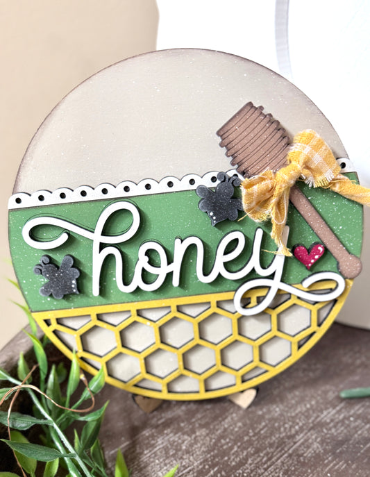 Honey Bee Trio, Bee Kind Sign Set, Tier Tray, Shelf Sitters with 2 mini Easels
