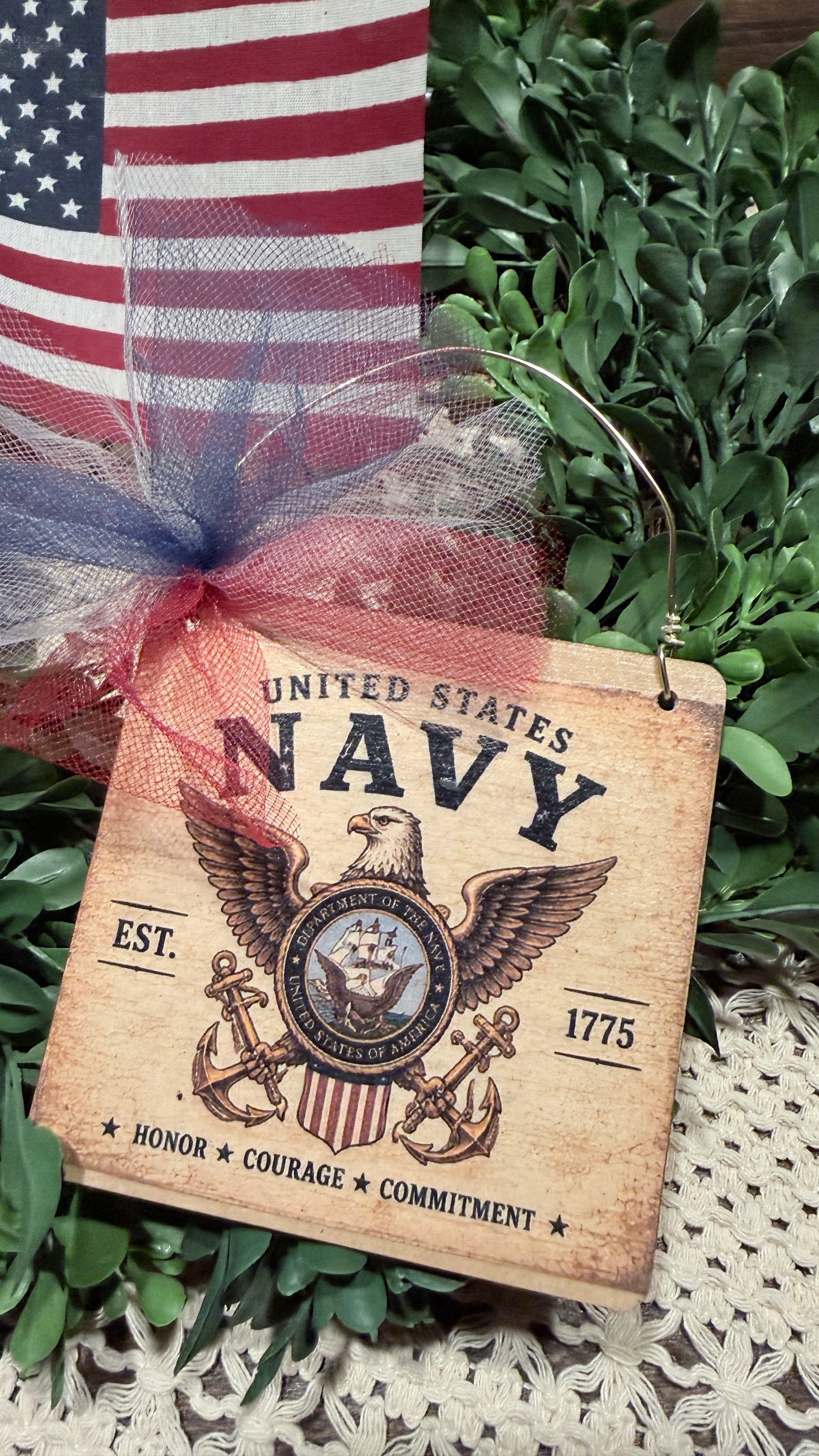 Military Branch Ornaments.