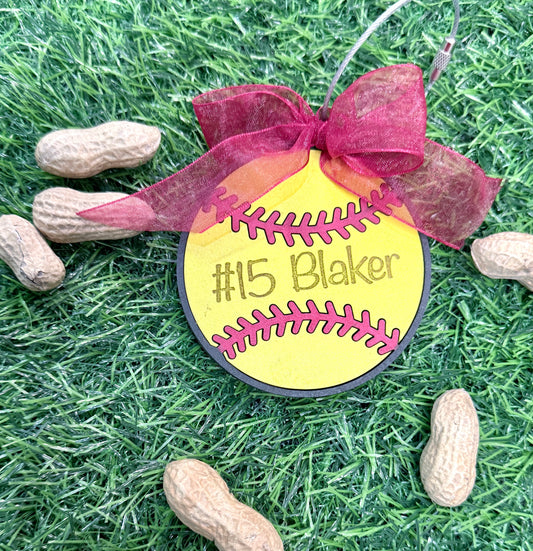Personalized Baseball & Softball Bag Tags | Custom Player Keychain
