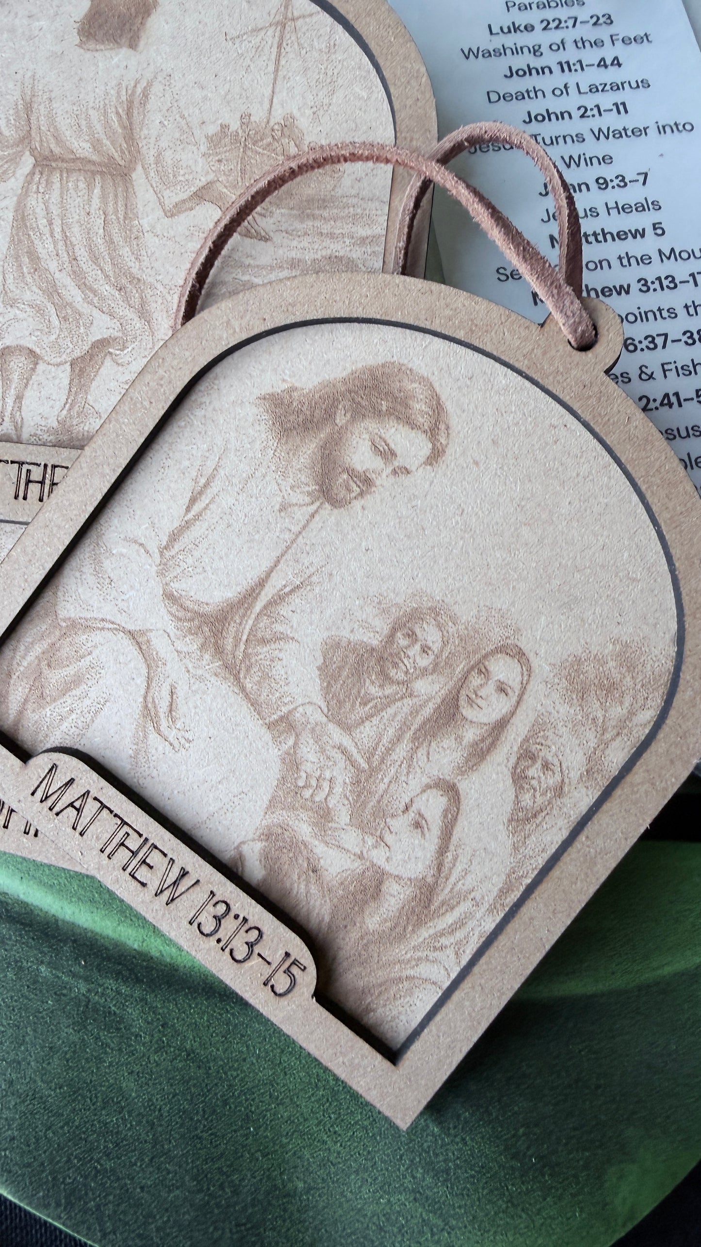 Walk with Jesus Ornament Set | Includes Bible , Bookmark, 12 Engraved Ornaments