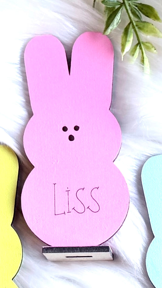 Personalized Easter Mallow Bunny, Puffy Bunny, Cheeps, Buddies, Squishy Bunny