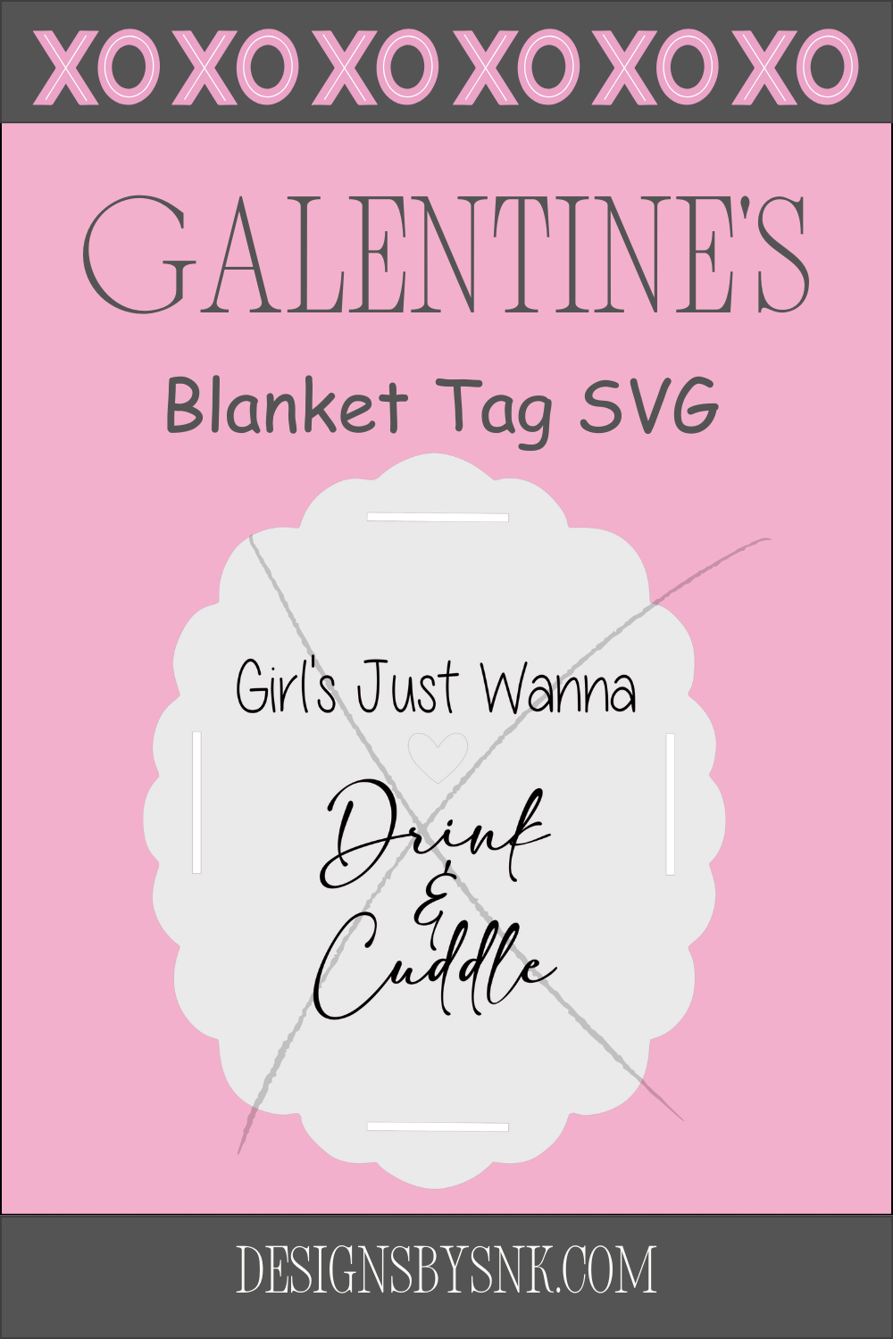 Galentine's Day Blanket Tags SVG Bundle | 3 Scalloped Gift Tag Designs