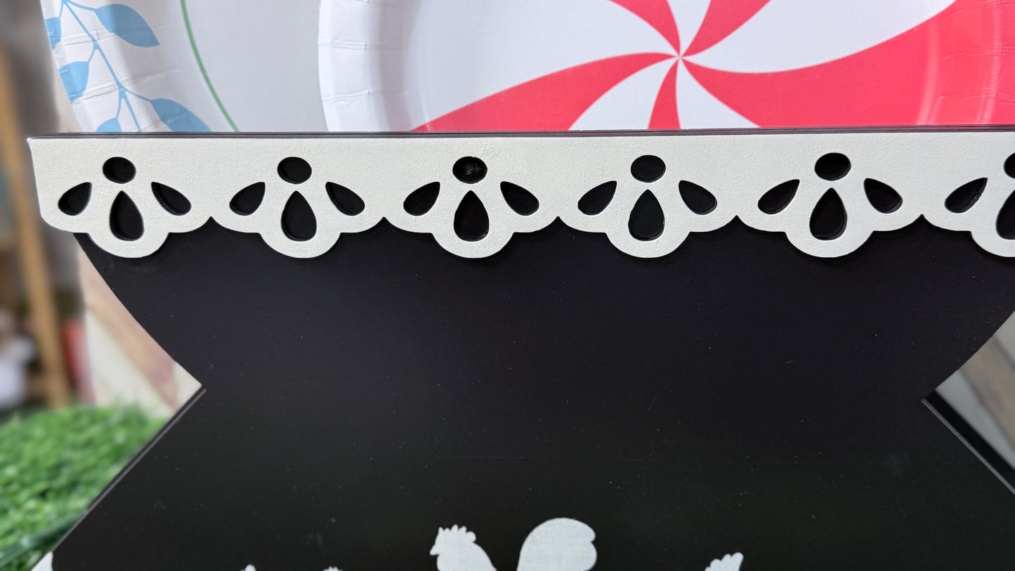 Paper Plate Holder Stand SVG | Countertop or Wall-Mount Organizer