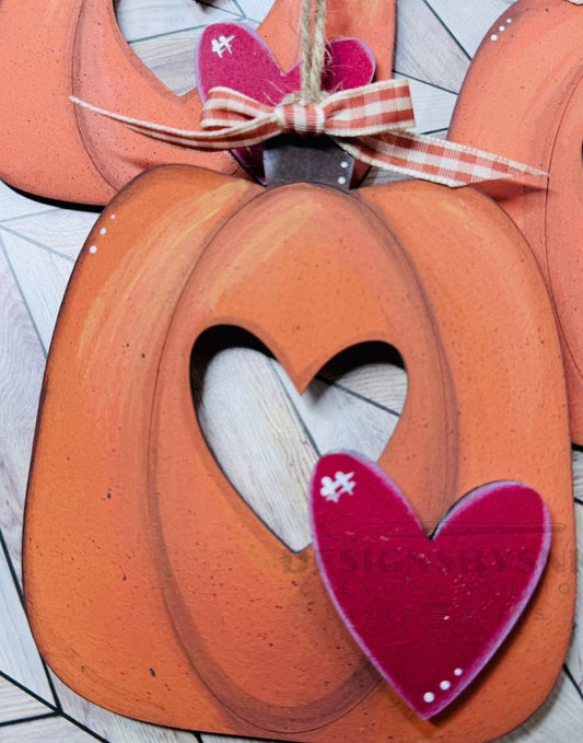 Pumpkin Heart Tree Ornament Tag | Fall Tag | Pumpkin Tag |