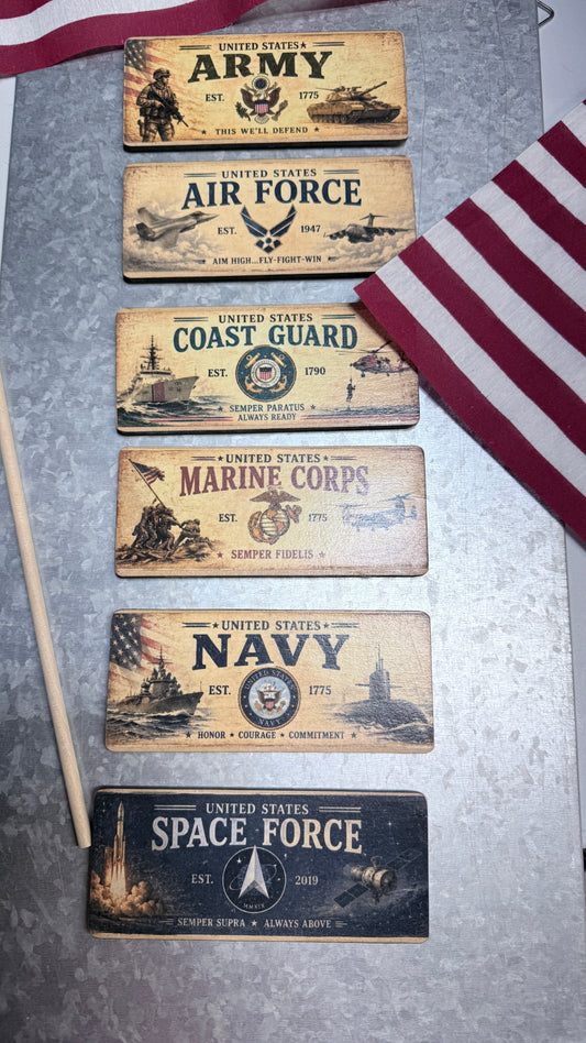 Military Themed Magnets | Patriotic Military Decor