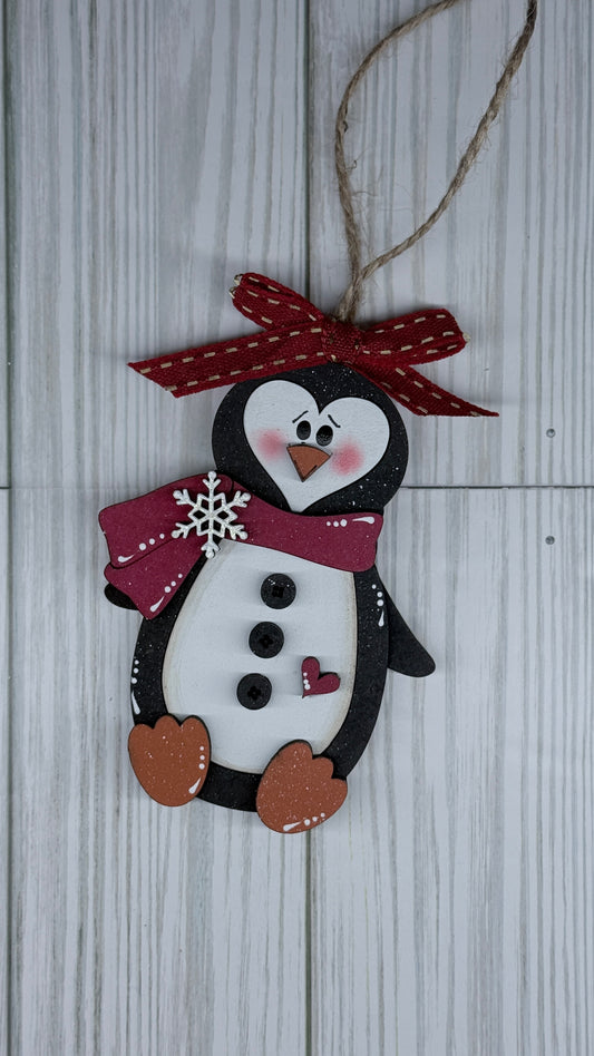 Penguin Christmas tree ornament