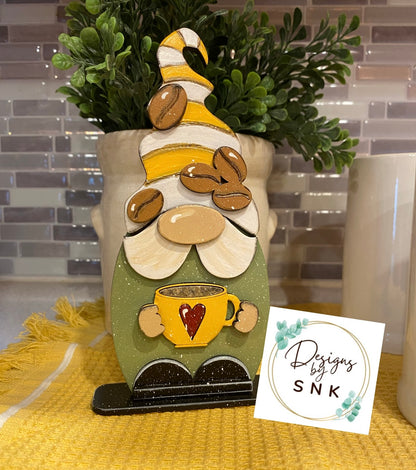 Coffee Gnome | DIY Kit | Finished or Unfinished - Designs by SNK