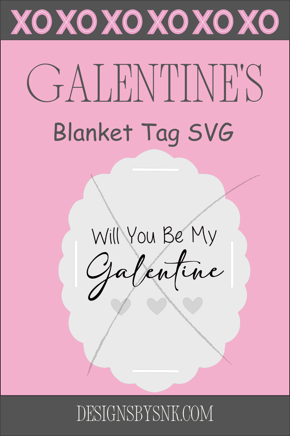 Galentine's Day Blanket Tags SVG Bundle | 3 Scalloped Gift Tag Designs