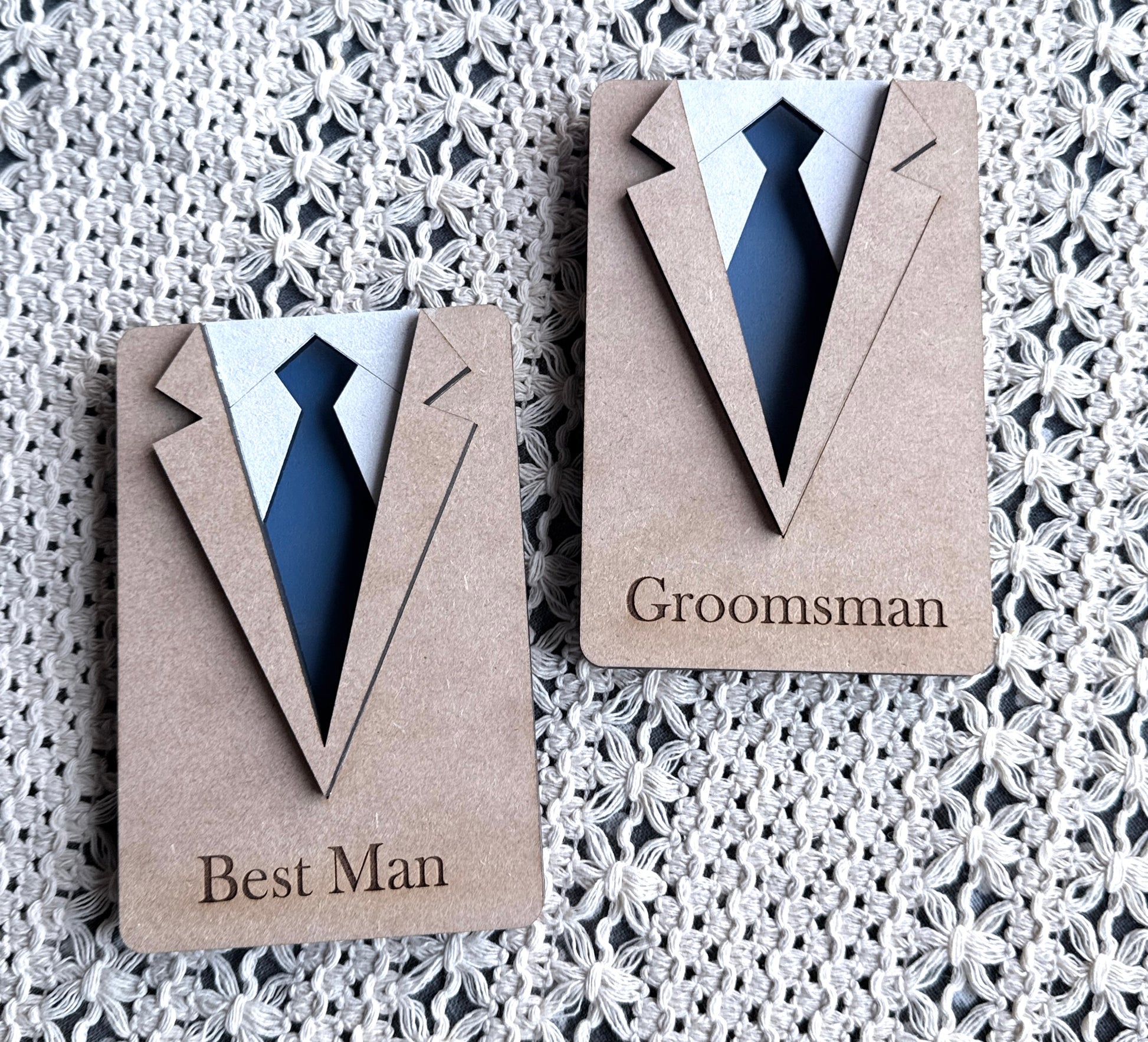 Best Man or Groomsman gift card holders.