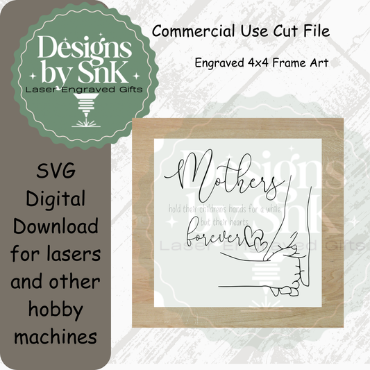 Digital SVG File of Mother Holds children's hand saying , not a physical sign  