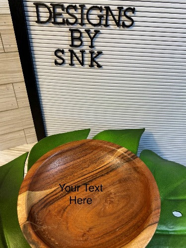 Round Wood Acacia Bowl - Designs by SNK